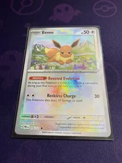 Eevee Master Ball + Poke Ball Pattern 074/131 Prismatic Evolutions POKEMON NM - Image 2