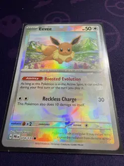 Eevee Master Ball + Poke Ball Pattern 074/131 Prismatic Evolutions POKEMON NM - Image 3