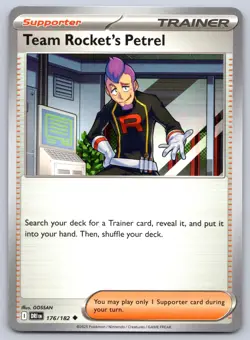 Team Rocket's Petrel 176/182 Uncommon Destined Rivals Pokemon NM - Image 1