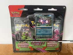 Pokemon Shrouded Fable 3‑Pack Blister – Pecharunt Promo – Sealed SV 🐉✨ - Image 1