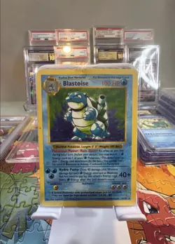 Blastoise 2/102 Shadowless Holo Rare Base Set WOTC Pokemon Damaged - Image 1