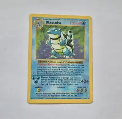 SHADOWLESS Blastoise Holo 2/102 - Base Set (1999) Rare - WOTC Pokemon Card MP - Image 1