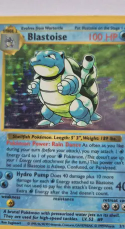 SHADOWLESS Blastoise Holo 2/102 - Base Set (1999) Rare - WOTC Pokemon Card MP - Image 3