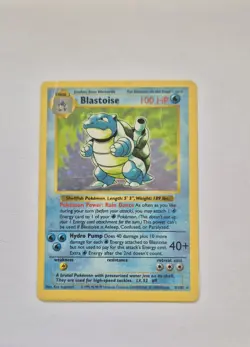 SHADOWLESS Blastoise Holo 2/102 - Base Set (1999) Rare - WOTC Pokemon Card HP - Image 1