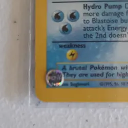 Pokemon TCG Base Set Blastoise 2/102 Holo Rare 1999 WOTC 100 HP Stage 2 - Image 4