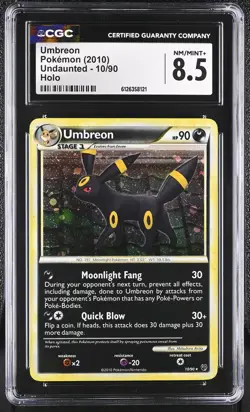 CGC 8.5 Umbreon 2010 Undaunted 10/90 Holo Pokemon Card - Image 1