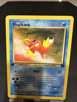 Pokemon TCG Magikarp Card 47/82 1st Edition Team Rocket - Image 3