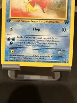 Pokemon TCG Magikarp Card 47/82 1st Edition Team Rocket - Image 5