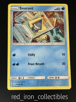 Snorunt 31/145 Common Guardians Rising Sun & Moon Pokemon Card 2017 - Image 1