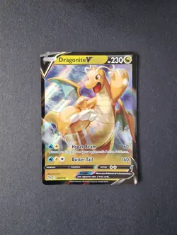 049/078 Dragonite V Pokemon GO Sword & Shield Trading Card Game TCG Ultra Rare - Image 1