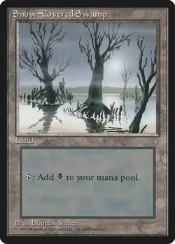 MTG - Snow-Covered Swamp - Ice Age - Magic the Gathering - Image 1