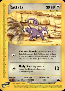 Rattata Common Skyridge 090/144 Colorless Pokemon Card - Image 1
