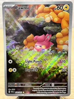 Paldean Fates Pawmi 226/091 Illustration Rare Pokemon NM/M - Image 1