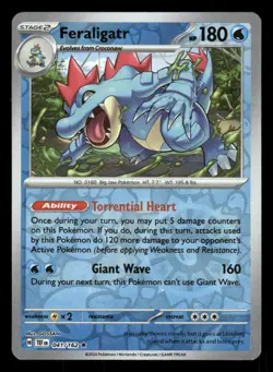 Feraligatr 041/162 R Temporal Forces Reverse Holo NM/M Pokemon - Image 1
