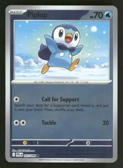 Piplup 027/094 C Phantasmal Flames Reverse Holo NM/M Pokemon - Image 1