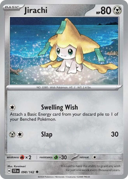 Jirachi 98/142 UC Stellar Crown Reverse Holo NM/M Pokemon - Image 4