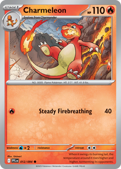 Charmeleon 012/094 C Phantasmal Flames Reverse Holo NM/M Pokemon - Image 4