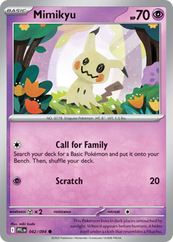 Mimikyu 042/094 C Phantasmal Flames Reverse Holo NM/M Pokemon - Image 4