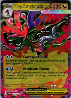 Mega Dragalge ex 065/086 Double Rare Pokemon TCG Chaos Rising NM - Image 1