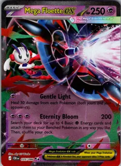 MEGA FLOETTE EX 035/086 DOUBLE RARE ME04: CHAOS RISING POKEMON HOLO NM/M - Image 1