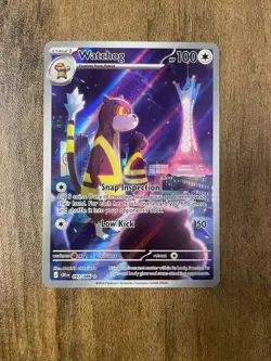 Pokemon Chaos Rising: Watchog Shiny Rare Illustration 097/086 Pack Fresh RARE - Image 1