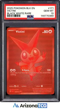 Pokemon 2025 Victini 171/086 Black White Rare Black Bolt GEM MINT PSA 10 - Image 1