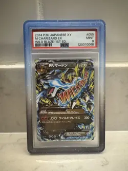Charizard POKEMON JAPANESE XY #055 M 2014 EX WILD BLAZE-1ST ED PSA 9 Slab + pack - Image 2