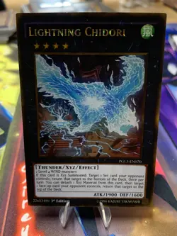 Lightning Chidori PGL3-EN070 Premium Gold: Infinite Gold 1st Edition - Image 1