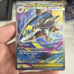 Mega Sharpedo ex 127/094 Special Illustration SIR Pokemon Phantasmal Flames - Image 1