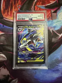 Pokemon 2025 Mega Sharpedo ex 127/094 SIR Phantasmal Flames GEM MINT PSA 10 - Image 1