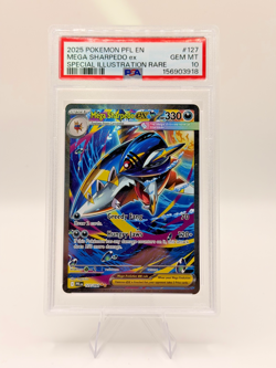 Pokemon 2025 Mega Sharpedo ex 127/094 SIR Phantasmal Flames GEM MINT PSA 10 - Image 1
