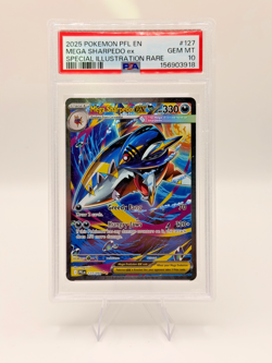 Pokemon 2025 Mega Sharpedo ex 127/094 SIR Phantasmal Flames GEM MINT PSA 10 - Image 2