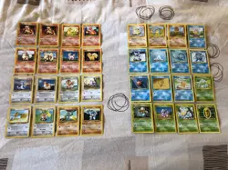 64 x Base Set - WOTC 1999 - Mixed - Pokemon Card's Common/Uncommon/Rare - Image 1