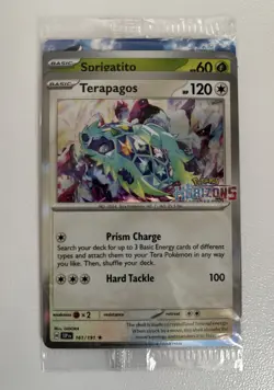 Pokemon Horizons Terapagos/Sprigatito 161/191 Promo Cards Stamped - Sealed - Image 1