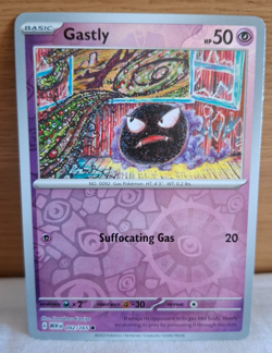Gastly Pokemon Card 092/165 Reverse Holo TCG NM - Image 1