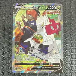 Pokemon Duraludon V Holo Ultra Rare Full Art 198/203 Evolving Skies 2021 EN nm - Image 1