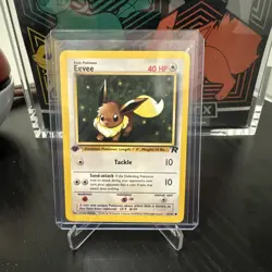 Pokemon Eevee 55/82 - Common - 1st Edition Team Rocket (2000) - MP Condition - Image 1
