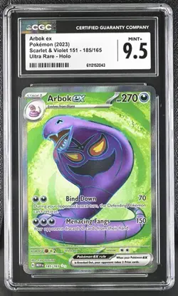 Arbok EX *CGC 9.5* Ultra Rare *Scarlet & Violet 151* #185 *2023* Pokemon - Image 1