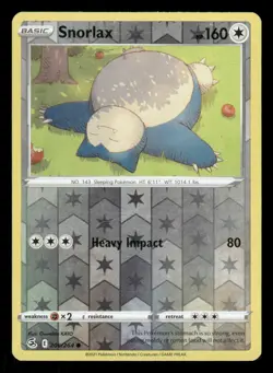 Snorlax 206/264 Common Fusion Strike Pokemon Reverse Holo NM/M - Image 1