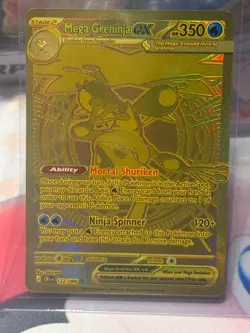 Mega Greninja Ex Hyper Rare 122/086 - Chaos Rising Pokemon TCG - PACK FRESH MINT - Image 3