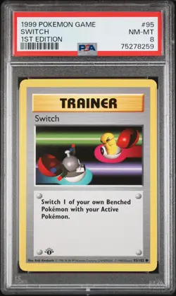 1999 POKEMON BASE SET 1ST EDITION #95 SWITCH PSA 8 - Image 1