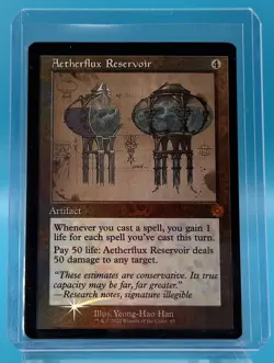 Aetherflux Reservoir (Schematic) The Brothers' War: Retro Frame Artifacts Foil - Image 1