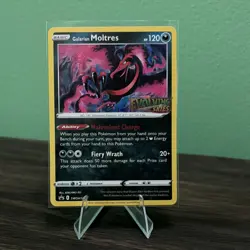 Pokemon Galarian Moltres SWSH124 Evolving Skies Holo Promo English 2021 - Image 1