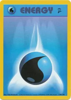 Water Energy - 130/130 Common Base Set 2 Pokemon Card MINT - Image 1