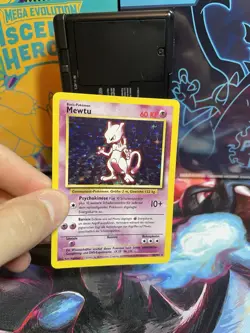Mewtwo Holo Base Set German Mewtu Pokemon 10/102 - LP Vintage - Image 1