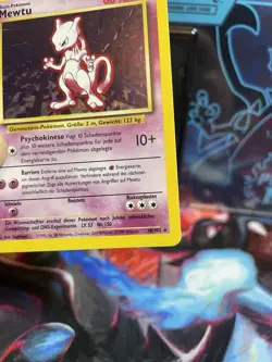 Mewtwo Holo Base Set German Mewtu Pokemon 10/102 - LP Vintage - Image 4