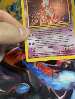 Mewtwo Holo Base Set German Mewtu Pokemon 10/102 - LP Vintage - Image 5
