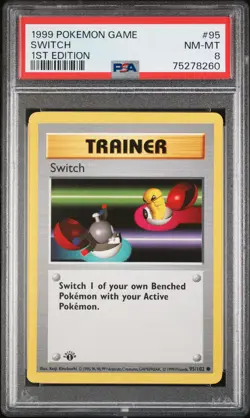 1999 POKEMON BASE SET 1ST EDITION #95 SWITCH PSA 8 - Image 1