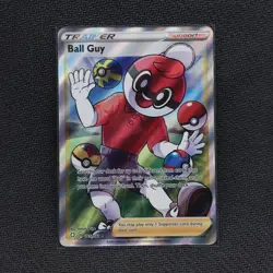 Pokemon Ball Guy 065/072 Shining Fates Full Art Ultra Rare Holo Trainer EN 2021 - Image 1