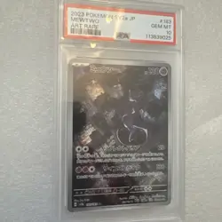 Pokemon TCG Mewtwo 183/165 AR SV2a JP PSA 10 GEM MINT - Image 1